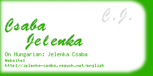 csaba jelenka business card